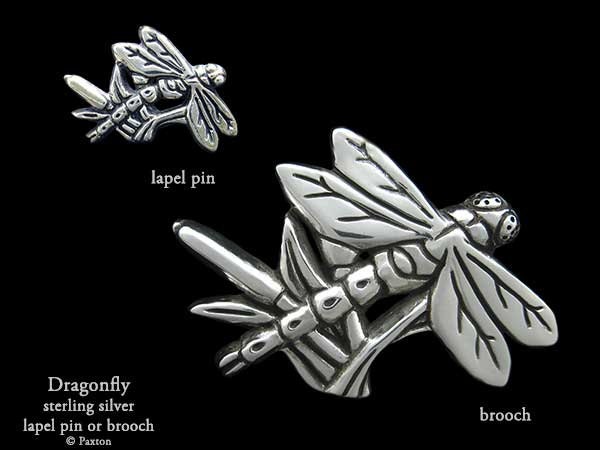Libelle Anstecknadel Oder Libellen Brosche Sterling Silber von PaxtonJewelry