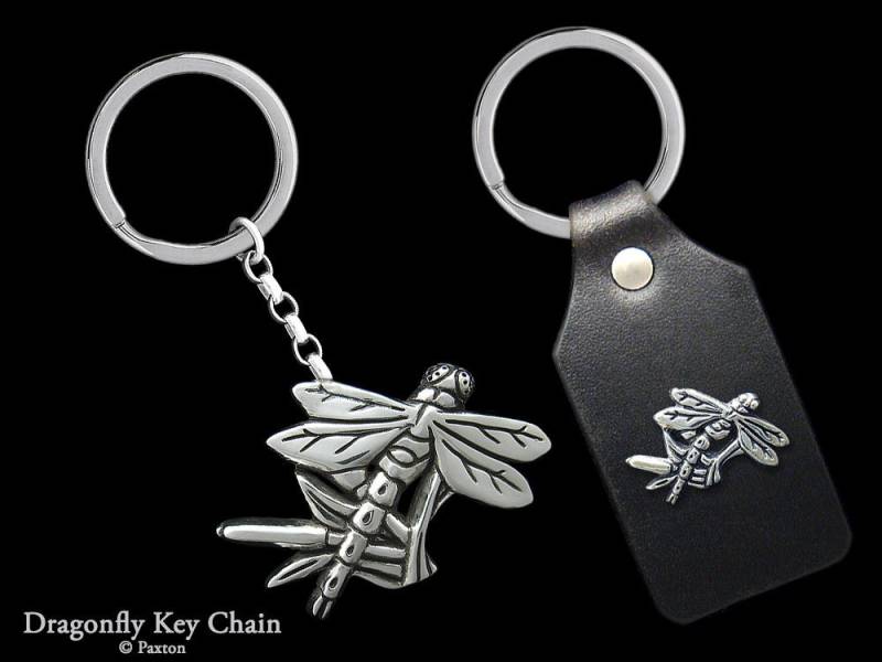 Libelle Keychain/Schlüsselanhänger Alle Sterling Silber Oder Auf Echtleder von PaxtonJewelry