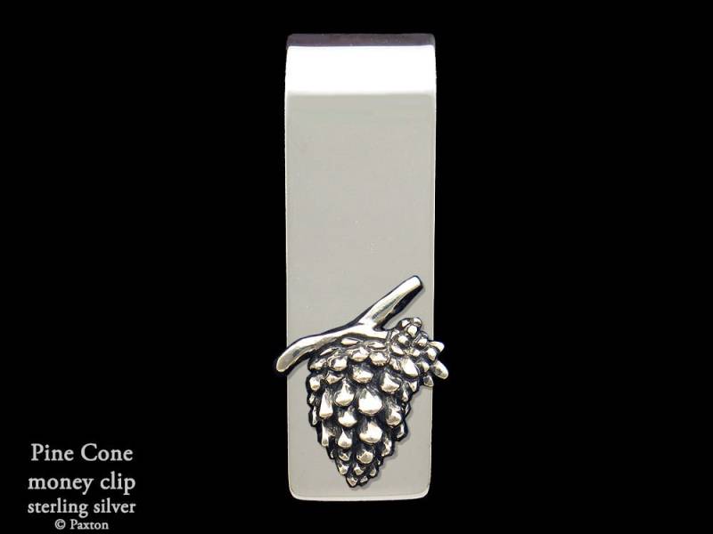 Pine Cone Geldscheinklammer Sterling Silber von PaxtonJewelry