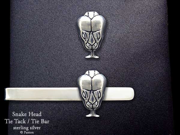Schlangenkopf Krawattenklammer Oder Sterling Silber von PaxtonJewelry