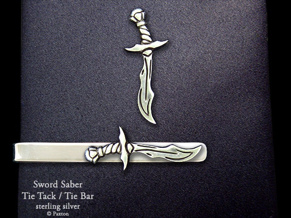 Schwert Krawattennadel Oder Säbel Krawattenklammer Sterling Silber Schwert Krawattennadel Oder Säbel Krawattenklammer Sterling Silber von PaxtonJewelry