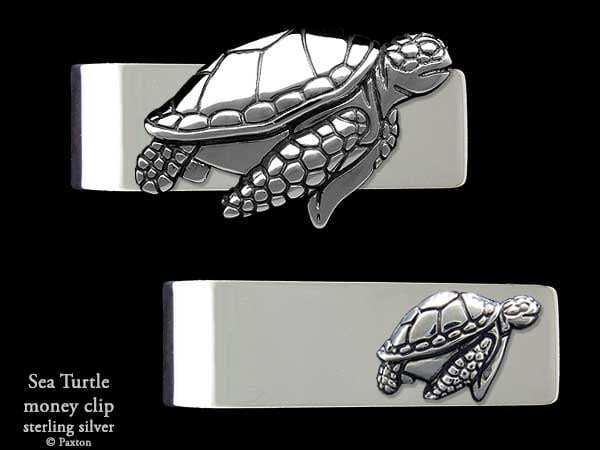 Sea Schildkröte Geldspange Sterling Silber von PaxtonJewelry