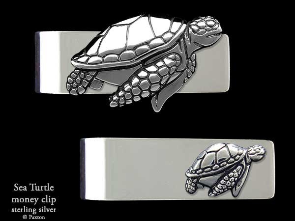 Sea Schildkröte Geldspange Sterling Silber von PaxtonJewelry