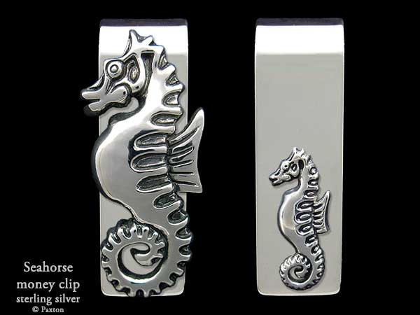 Seepferd Geldspange Sterling Silber von PaxtonJewelry