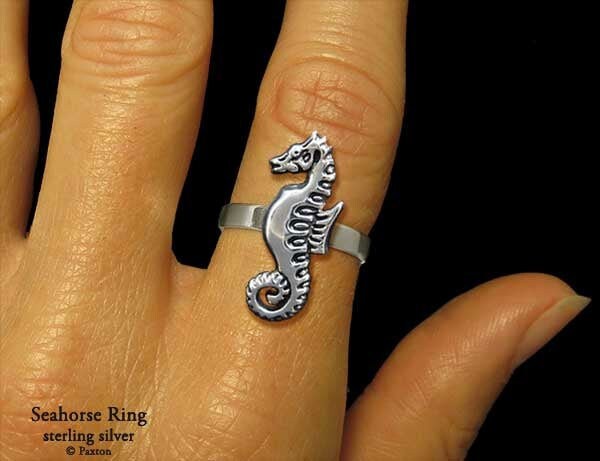 Seepferdchen Ring Sterling Silber von PaxtonJewelry
