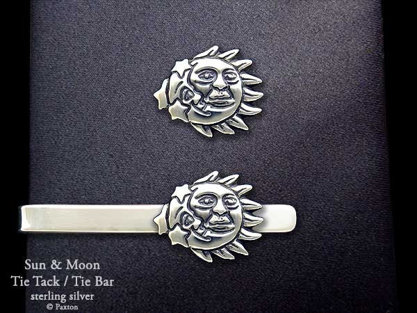 Sonne Mond Krawattennadel Oder Krawattenklammer Sterling Silber Sonne Mond Krawattennadel Oder Krawattenklammer Sterling Silber von PaxtonJewelry