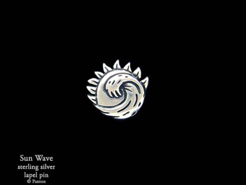 Sun Wave Anstecknadel Aus Sterlingsilber Ocean Pin von PaxtonJewelry
