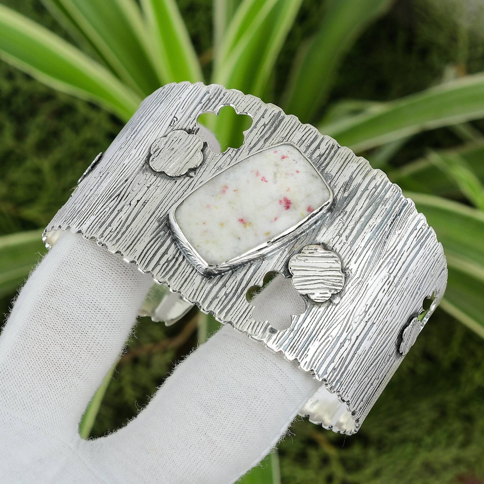 925 Sterling Silber Armband Verstellbarer Armreif Handgefertigter Schmuck Edelstein Zinnoberarmband Verlobungsgeschenk von PayalCreations