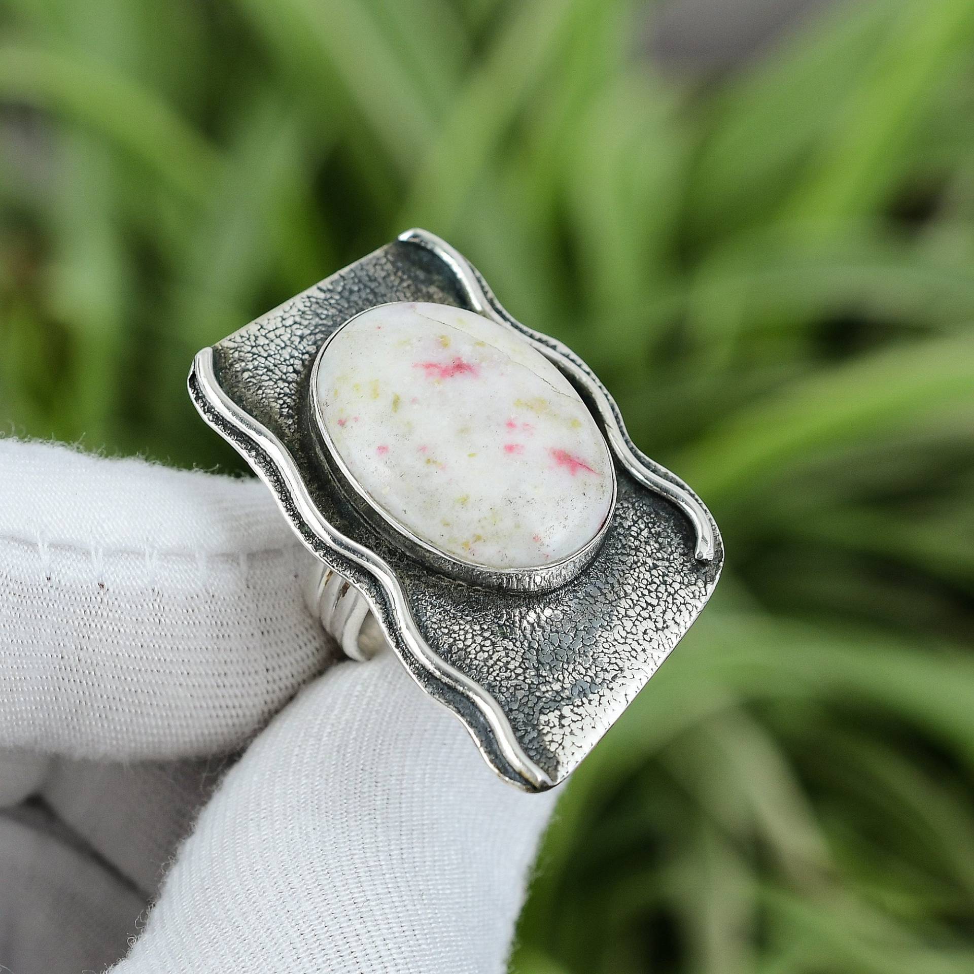 Cinnabar Ring 925 Sterling Silber Größe 8 Sehr Hübscher Edelstein Braut Schmuck Geschenk Brandneuer Handarbeit Dezenter von PayalCreations