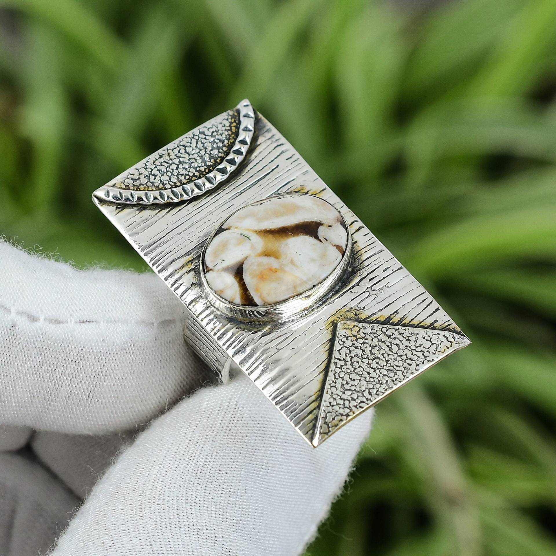 Erdnuss Holz Jaspis Ring 925 Sterling Silber Größe 7, 75 Handgefertigter Schmuck Stilvoller Echter Edelstein Verlobung Geschenk Für Sie von PayalCreations