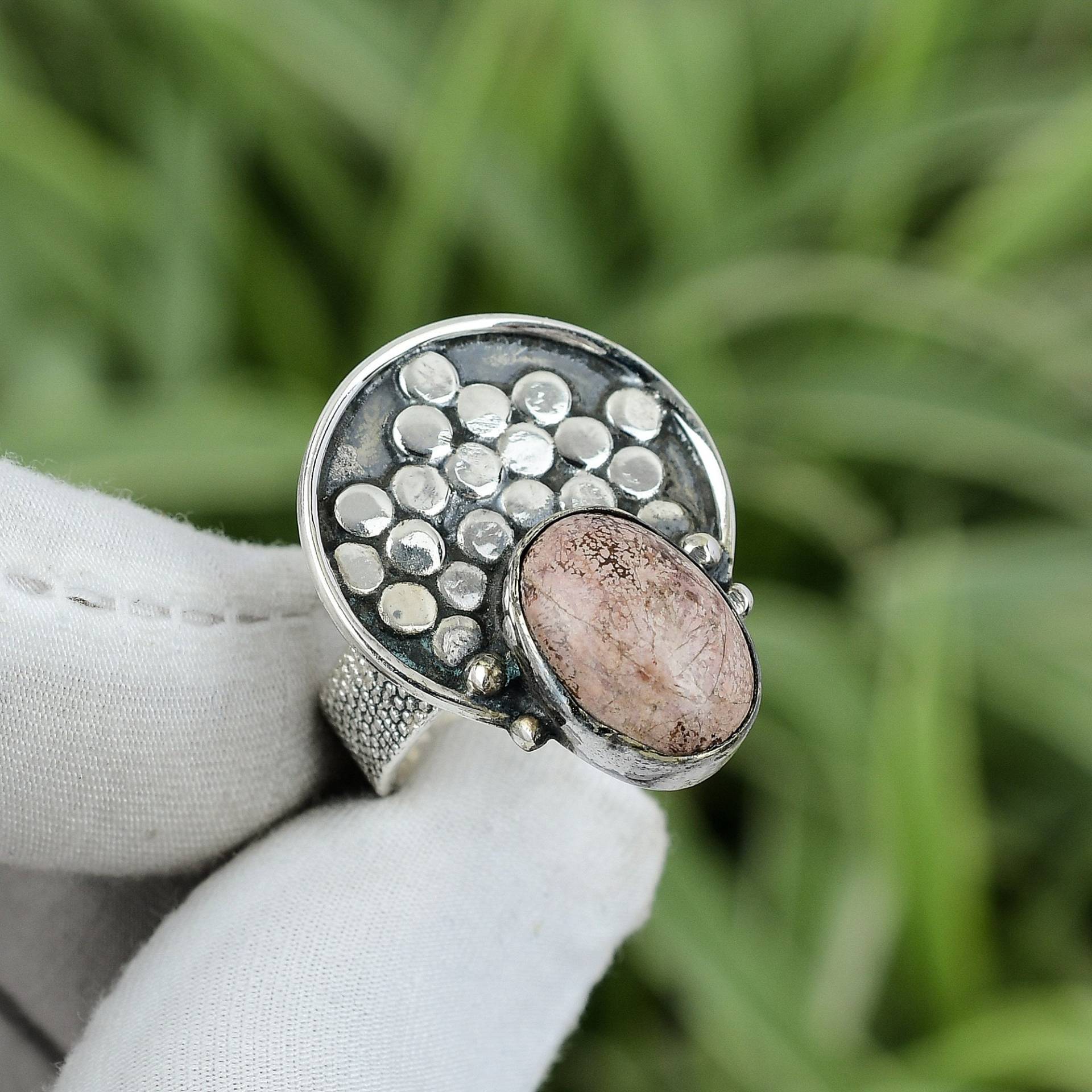 Gila Monster Achat Ring 925 Sterling Silber Größe 9 Sehr Schöner Edelstein Handarbeit Boho Schmuck Damen Besonderes Geschenk Eleganter von PayalCreations