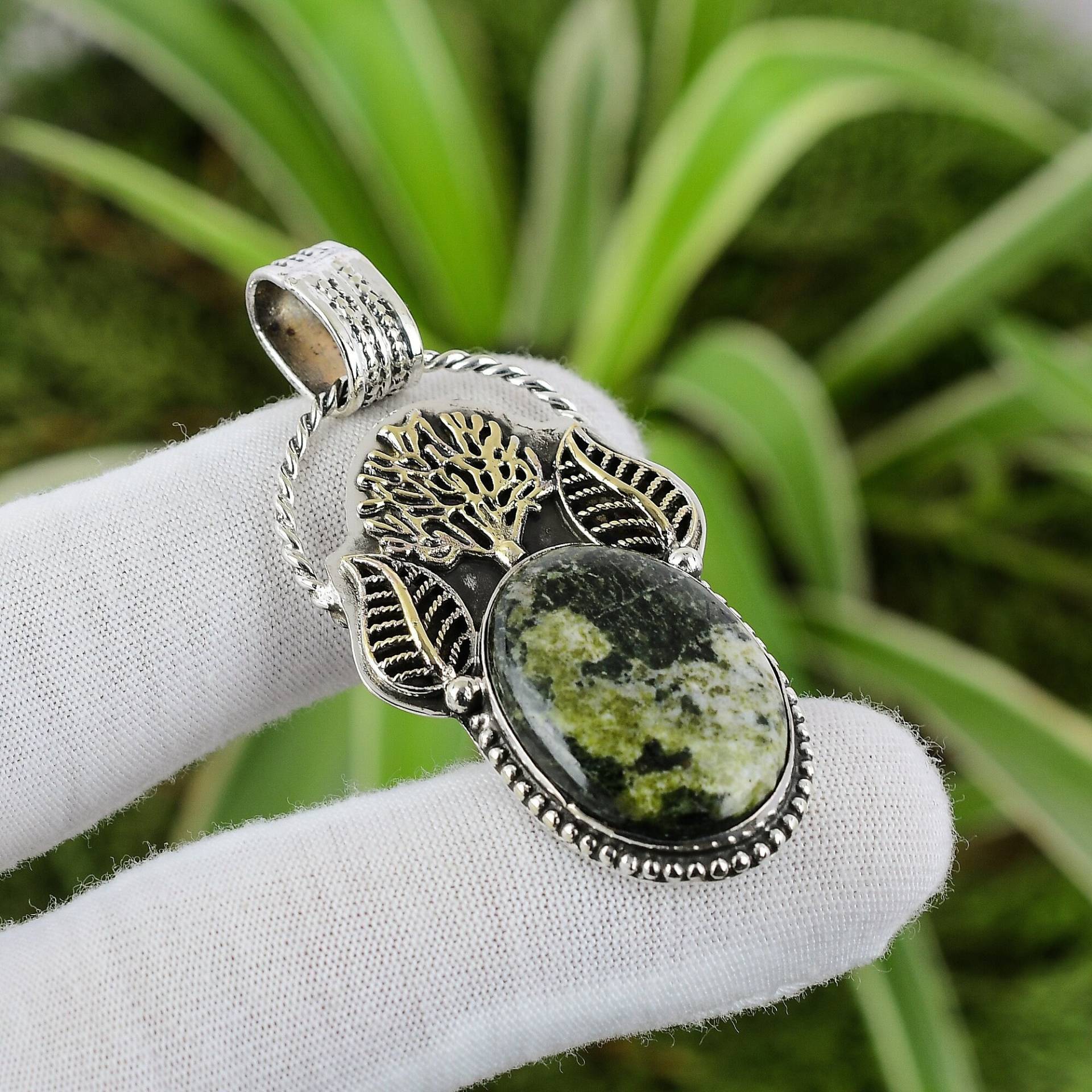 Gogunjula Anhänger 925 Sterling Silber 18K Vergoldet Naturstein Handgemacht Schmuck Geschenk Für Mama Verlobungsgeschenk von PayalCreations