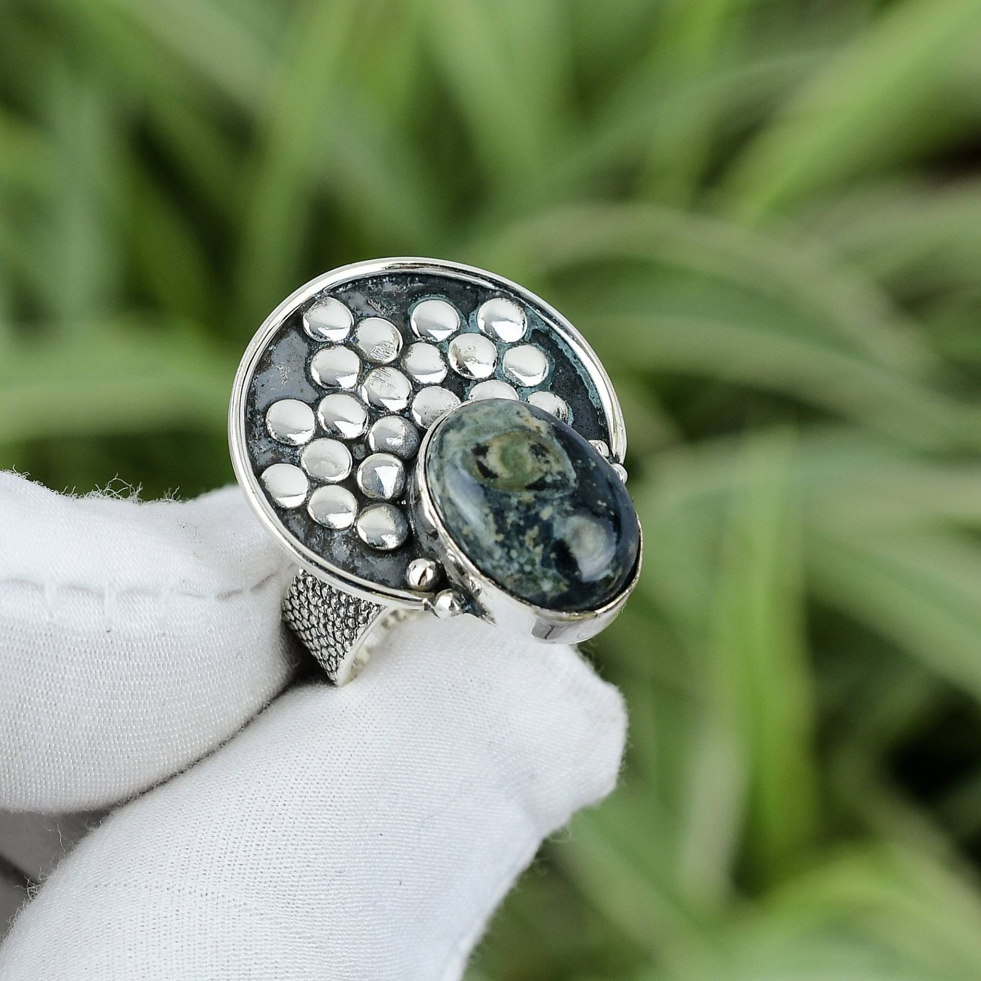 Kambaba Jaspis Ring 925 Sterling Silber Größe 6 Premium Schmuck Natur Edelstein Handgefertigt Designer Für Geschenk Frauen von PayalCreations