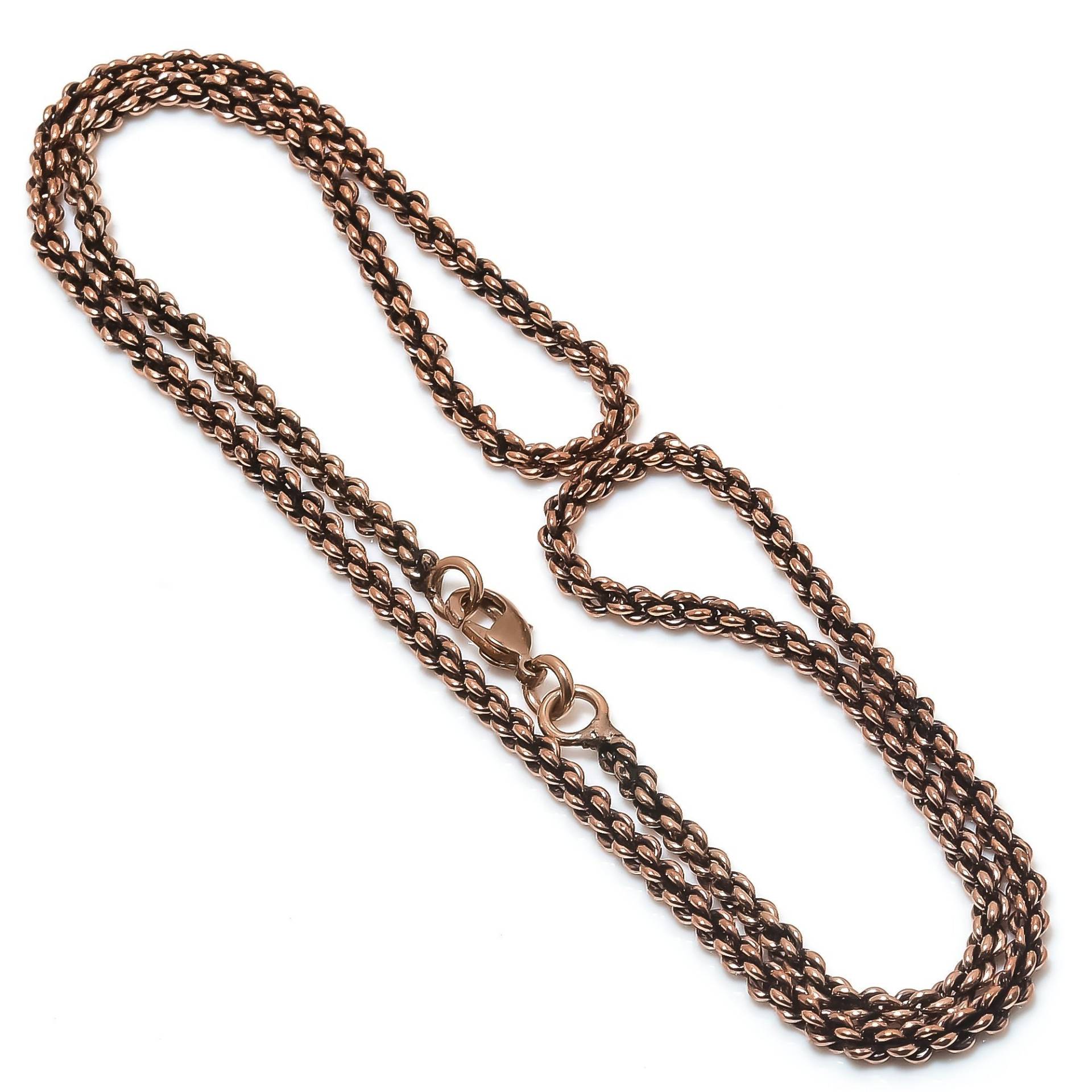 Kupfer Kette Halskette Reines Handgemachter Schmuck Für Anhänger Geschenk Männer Karabiner Stilvolle von PayalCreations