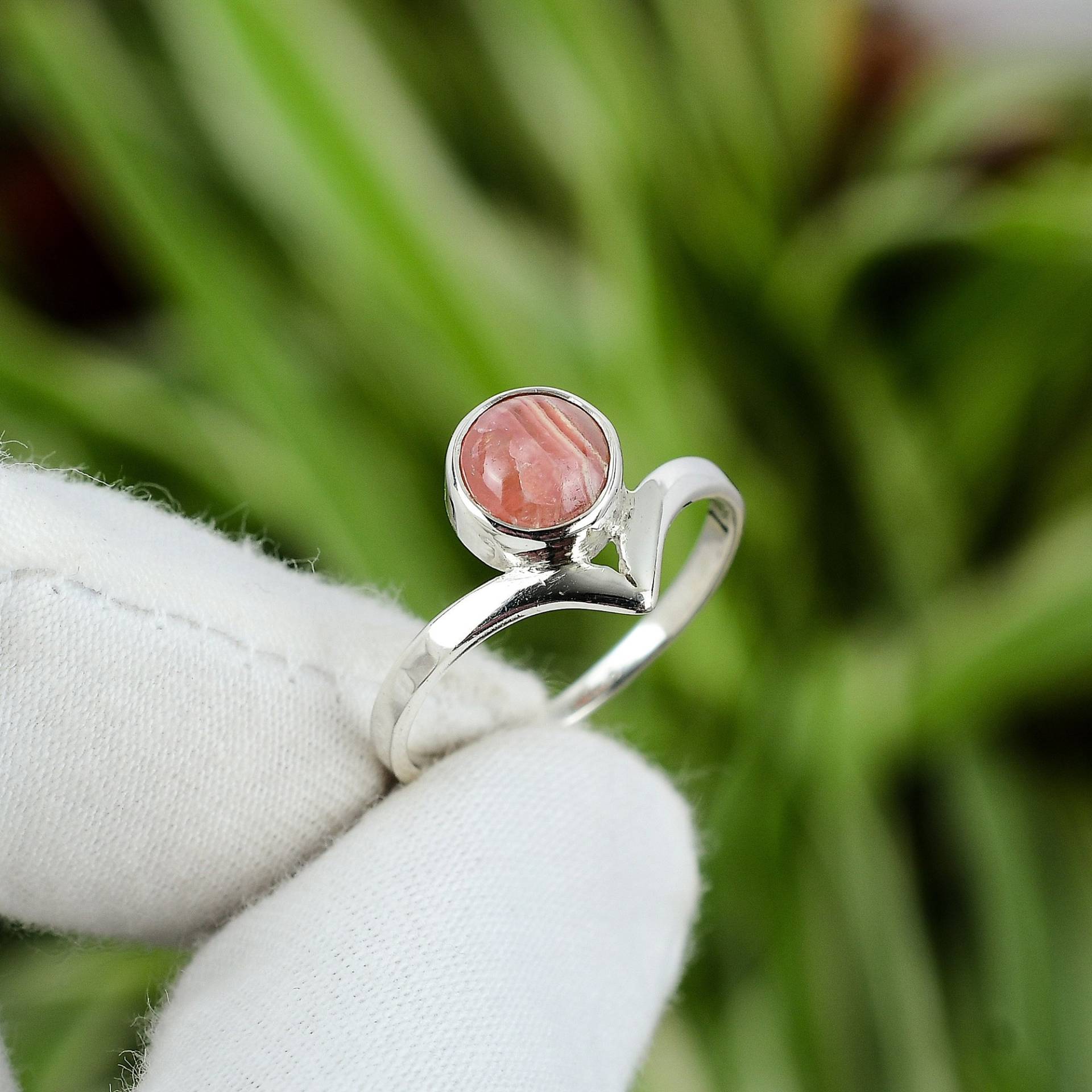 Rhodochrosit Ring 925 Sterling Silber Größe 9 Wunderschöner Handarbeit Schmuck Geschenk Für Sie Sehr Hübscher Edelstein Ehering von PayalCreations