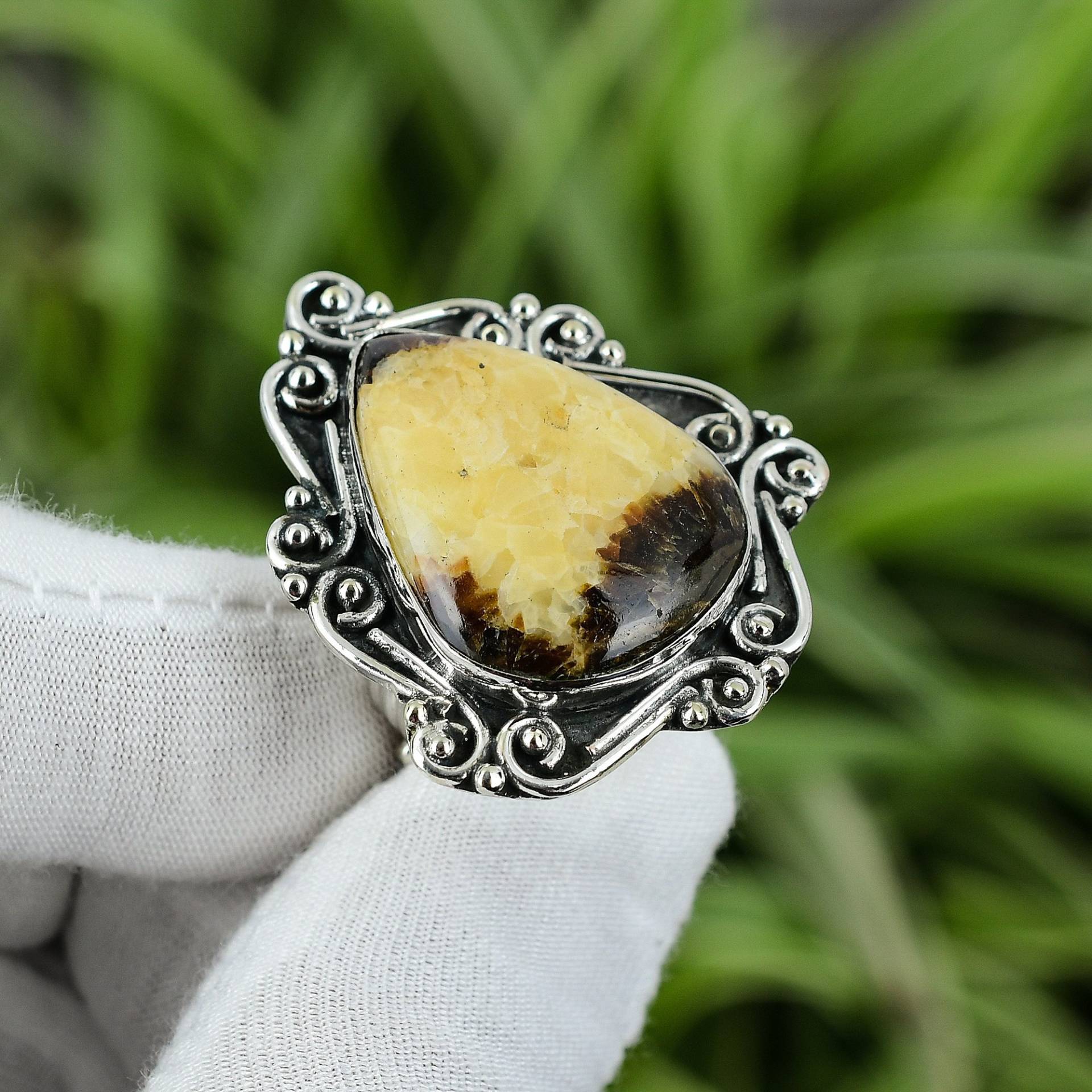 Septarier Ring 925 Sterling Silber Größe 7, 75 Modeschmuck Septarien Natur Edelstein Handgefertigt Frauen Geschenk Für Braut von PayalCreations