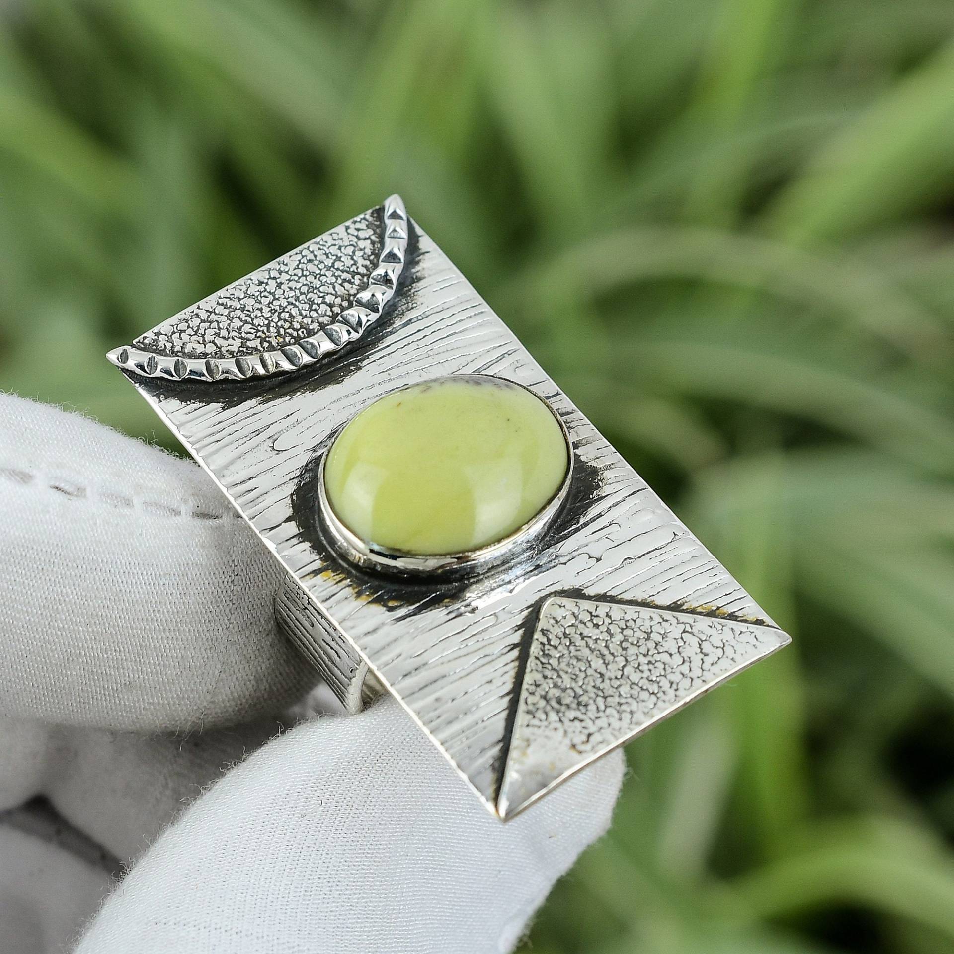 Serpentin Ring 925 Sterling Silber Größe 6, 5 Frauen Schmuck Natur Edelstein Handgemacht Zierlicher Geschenk Für Sie Hochzeit von PayalCreations