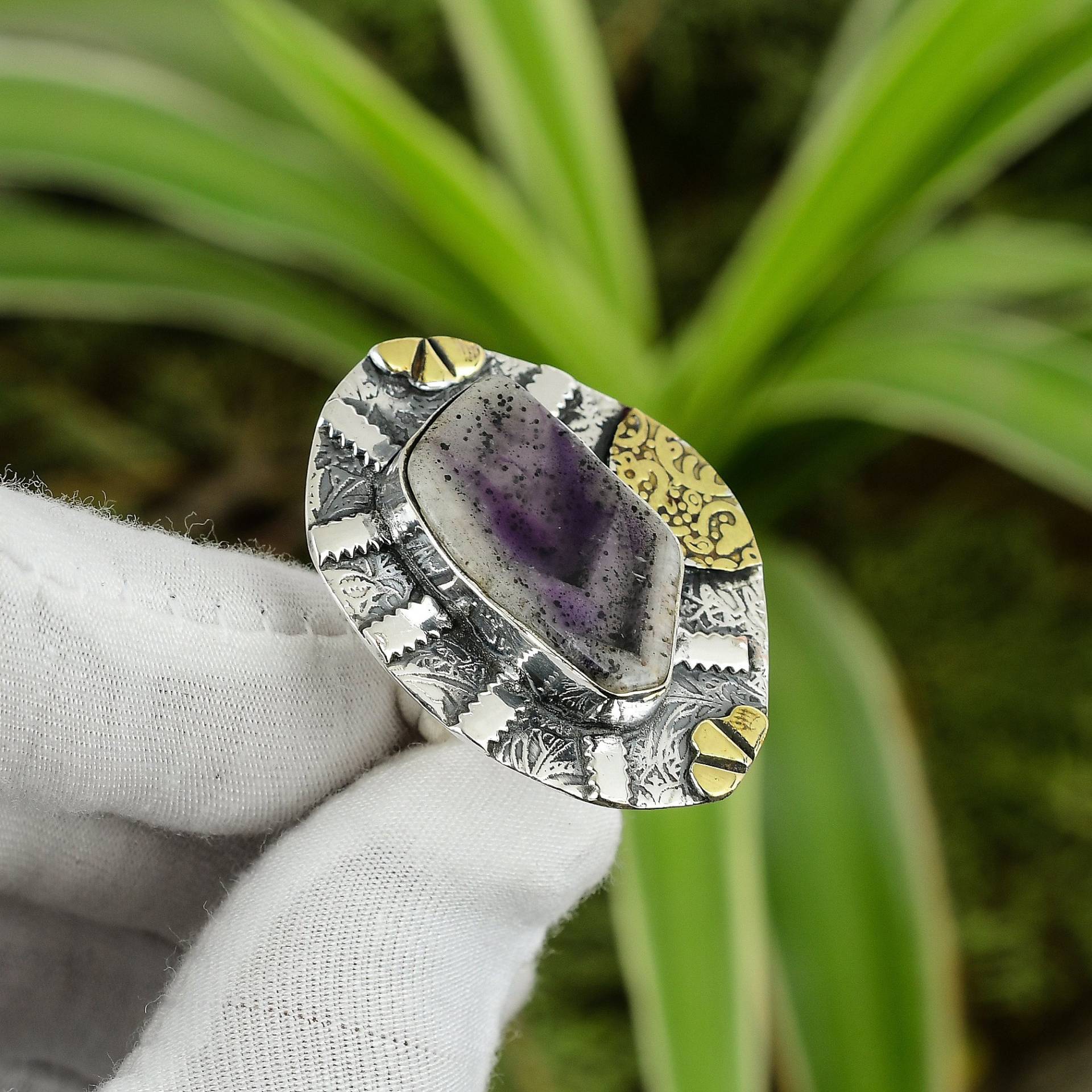 Super 23 Amethyst Ring 925 Sterling Silber Verstellbarer 18K Vergoldet Echter Edelstein Handarbeit Schmuck Geschenk Für Mutter von PayalCreations