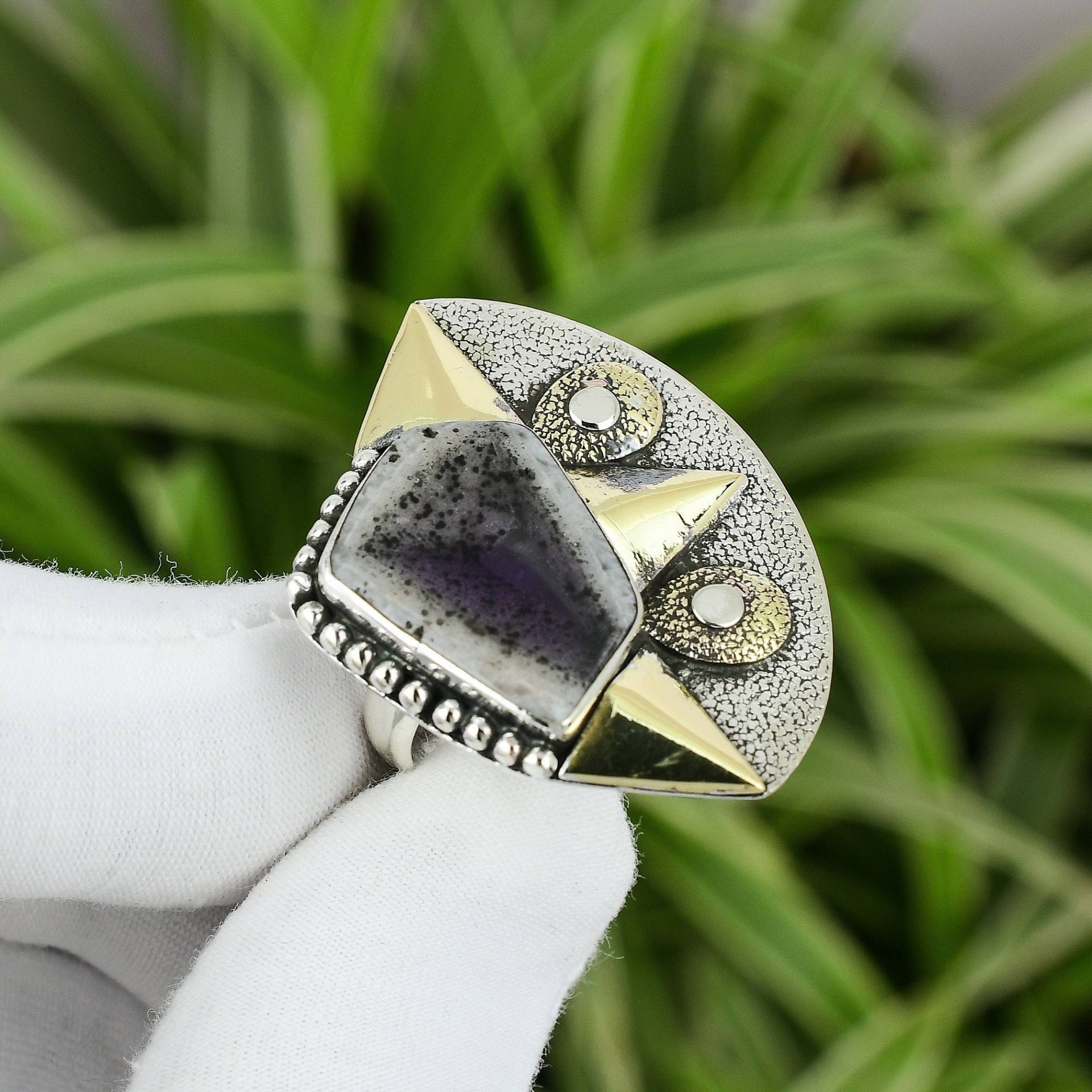 Super 23 Amethyst Ring 925 Sterling Silber Verstellbarer 18K Vergoldet Original Edelstein Handarbeit Schmuck Hochzeit Geschenk von PayalCreations