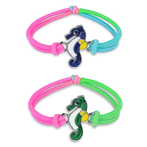 Payivsve Stimmungsarmband für Kinder - Farbwechsel - 2 Stk Regenbogenfarben Armband für Kindergeburtstagsfeier (Hippocampus) von Payivsve