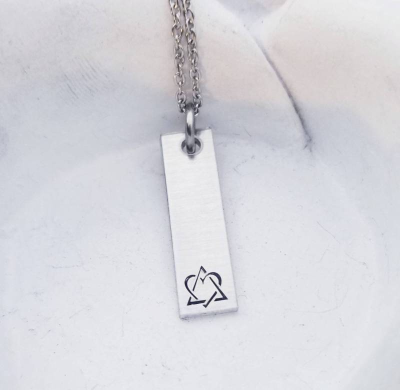Adoption Symbol Halskette Edelstahl Anhänger, Angenommene Tochter Geschenk von PaytonLeighTreasures