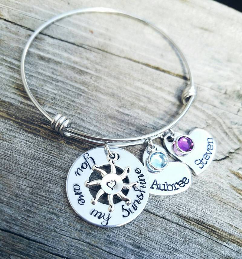 "Personalisiertes "You Are My Sunshine" Armband Mit Geburtsstein." von PaytonLeighTreasures