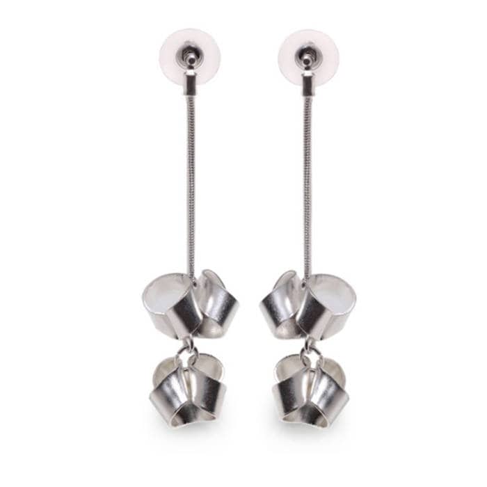 Lange Silber | Rhodiniert Ohrringe, Statement Light Weight Ohrringe von PazitKeidarDesign