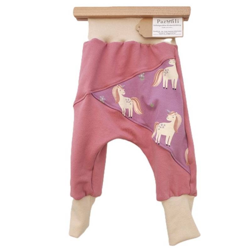 Pumphose Meno Triangolo Sweat Altrosa - Einhorn Glitzer von Pazofili