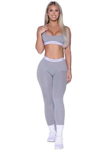 Pchee Bum 2-teiliges Workout-Set: Lounge Scrunch Butt Leggings & Top, Hellgrau, Small Pchee Bum 2-teiliges Workout-Set: Lounge Scrunch Butt Leggings & Top, Hellgrau, Small von Pchee Bum