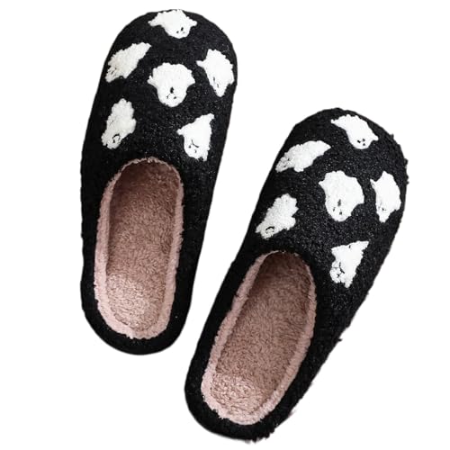 Pcingsia Halloween-Hausschuhe, gruselige Hausschuhe für Damen und Herren, Halloween-Geist, flauschige Hausschuhe, passende Hausschuhe für Paare, Halloween-Hausschuhe, Hausschuhe von Pcingsia