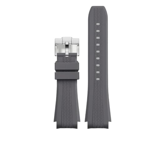 12 Farben Gummiarmband mit gebogenem Ende, passend for Omega X Swatch Joint MoonSwatch Celestial Sports 20 mm(Dgrey SR buckle) von PctkeLsend