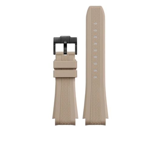 12 Farben Gummiarmband mit gebogenem Ende, passend for Omega X Swatch Joint MoonSwatch Celestial Sports 20 mm(LBrown Bk buckle) von PctkeLsend