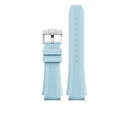 12 Farben Gummiarmband mit gebogenem Ende, passend for Omega X Swatch Joint MoonSwatch Celestial Sports 20 mm(Lblue SR buckle) von PctkeLsend
