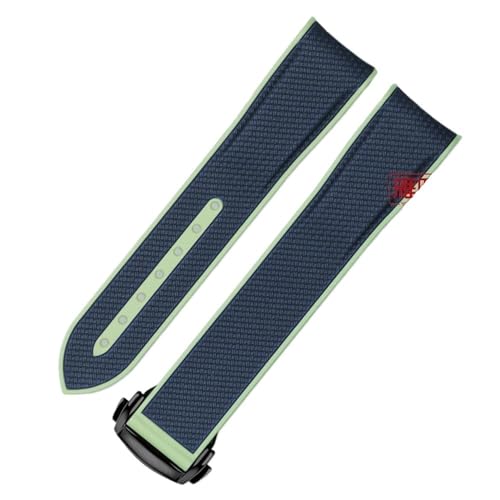 20 mm Gummiarmband mit gebogenem Ende, passend for Omega X Swatch Joint MoonSwatch Celestial Sports(Blue BK buckle) von PctkeLsend