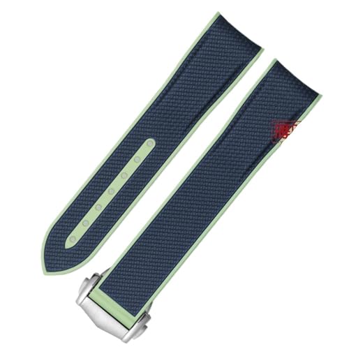 20 mm Gummiarmband mit gebogenem Ende, passend for Omega X Swatch Joint MoonSwatch Celestial Sports(Blue new buckle) von PctkeLsend