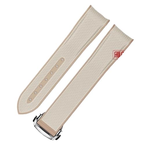 20 mm Gummiarmband mit gebogenem Ende, passend for Omega X Swatch Joint MoonSwatch Celestial Sports(Khaki SR buckle) von PctkeLsend