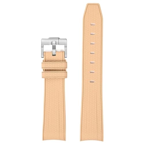 20 mm Herren- und Damenarmband aus TPU-Gummi mit gebogenem Ende, passend for Rolex/Omega X, Swatch Joint MoonSwatch(Orange) von PctkeLsend