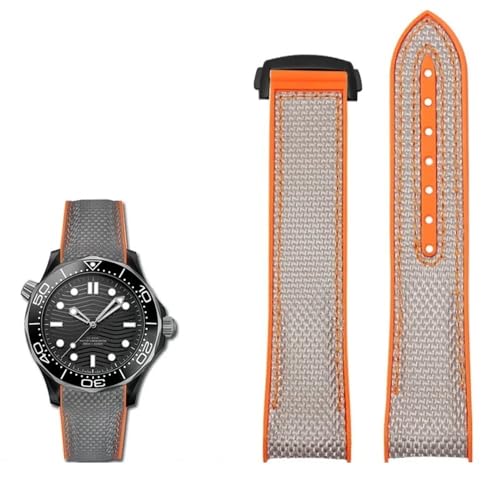 22 mm 21 mm 20 mm Gummi-Planet-Uhrenarmband, gebogen, passend for Omega Ocean 600, passend for Seamaster 300, passend for Seiko SKX(Blue,21mm width) von PctkeLsend
