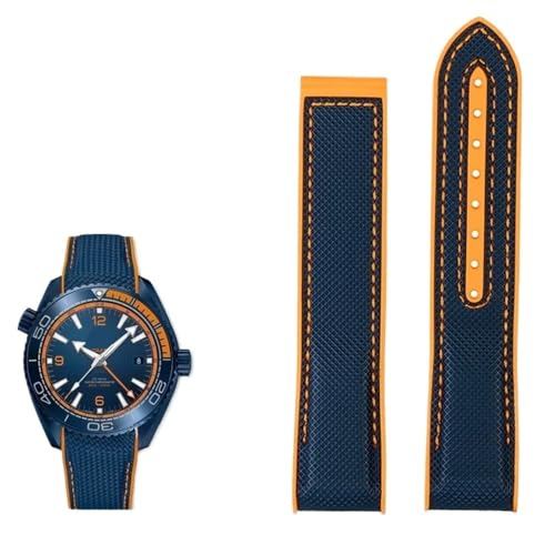 22 mm 21 mm 20 mm Gummi-Planet-Uhrenarmband, gebogen, passend for Omega Ocean 600, passend for Seamaster 300, passend for Seiko SKX(GREEN BLUE,21mm width) von PctkeLsend