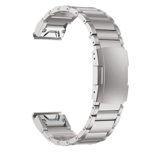 26 mm 22 mm Quickfit-Titaniumarmband, passend for Garmin Fenix ​​6/6X/6XPro/7/7X/5/5X/5XPlus/3/Forerunner 945 935(Silver2,26mm) von PctkeLsend