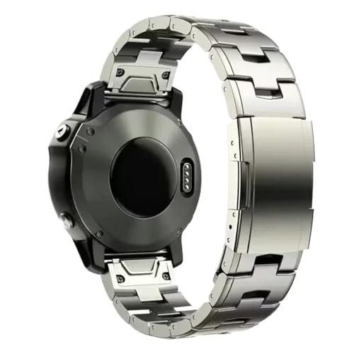 26 mm 22 mm Quickfit-Titaniumarmband, passend for Garmin Fenix ​​6/6X/6XPro/7/7X/5/5X/5XPlus/3/Forerunner 945 935(Titanium Color,26mm) von PctkeLsend