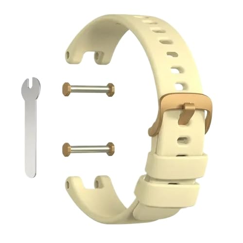 Damen-Armband aus weichem Silikon, Sport-Ersatzarmband, passend for Garmin Lily(Light Yellow) von PctkeLsend