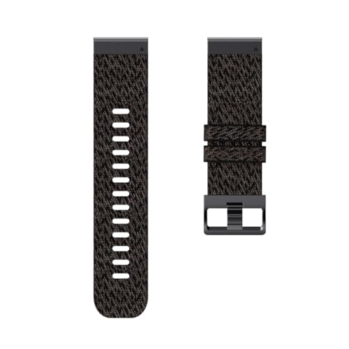 Fit For Garmin Fenix7pro 22 26 mm Nylonband-Armband passend for Fenix5/5X/5XPlus/6/6X/6XPro/7/7X/3/3HR Easy Fit Uhrenarmband Tactix7 Armband(Black gray,22mm For Fenix6 6Pro) von PctkeLsend