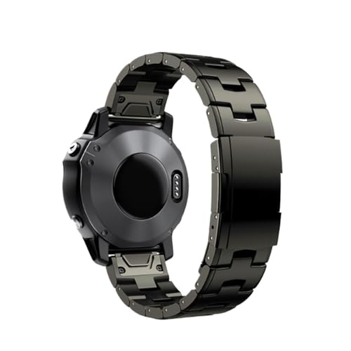 Fit for Garmin 22mm 26mm Quick Fit Titan Metall Uhr Band Armband for Fenix ​​7X 7 6X pro 5X Plus/Instinct/Epix Strap Armband(Titanium gray,26mm) von PctkeLsend