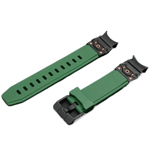 KEINE Lücken Silikon Sport Armband fit for Samsung Galaxy Uhr 7/FE/5 Pro/6/4 Classic 44mm 40mm(Black green,For Galaxy6 Classic 47mm) von PctkeLsend