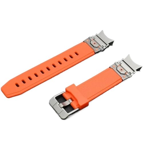 KEINE Lücken Silikon Sport Armband fit for Samsung Galaxy Uhr 7/FE/5 Pro/6/4 Classic 44mm 40mm(Titanium orange,For Galaxy6 Classic 43mm) von PctkeLsend