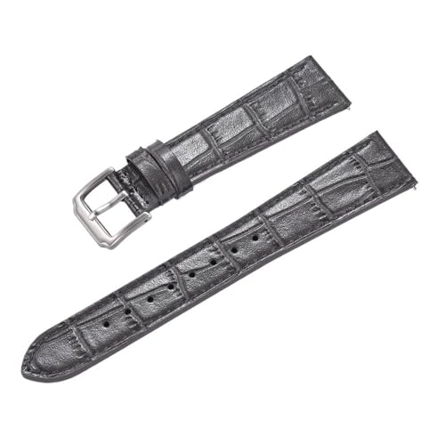 PctkeLsend 18/19/20/21/22 mm Herren- und Damen-Uhrenarmbänder mit Slub-Muster, universelle Lederarmbänder, passend for die meisten Uhren mit flacher Öffnung(Gray,20mm) von PctkeLsend