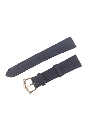 PctkeLsend 18–22 mm Universal-Armband mit flachem Kopf, langlebiges Echtleder, Schnellverschluss(Blue 3,22mm) von PctkeLsend