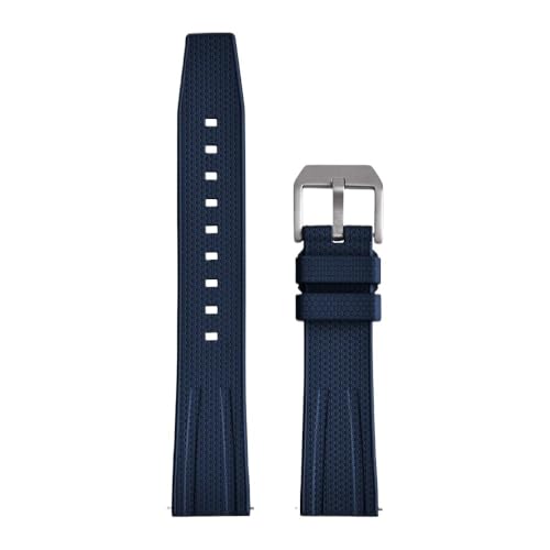 PctkeLsend 20 mm 22 mm Fluorkautschuk-Universalarmband passend for traditionelle Taucheruhren(Blue,20-18) von PctkeLsend