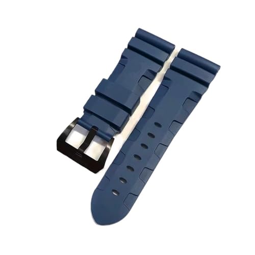 PctkeLsend 22 mm 24 mm wasserdichtes Kautschukarmband passend for Panerai PAM Fat Sea paM441 359 Pa111(Blue-b,22mm) von PctkeLsend